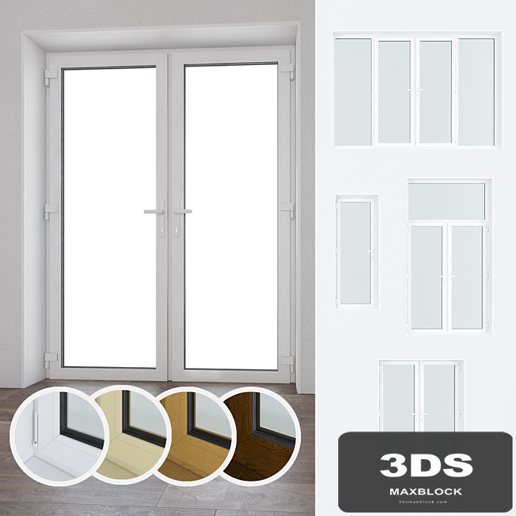 A set of plastic windows and doors 09