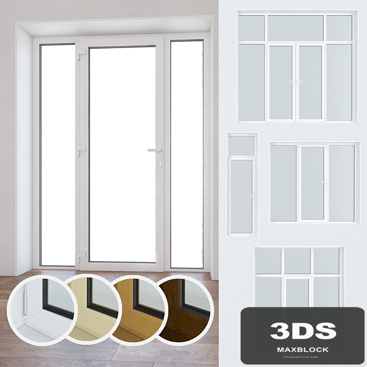Set of plastic windows and doors 10