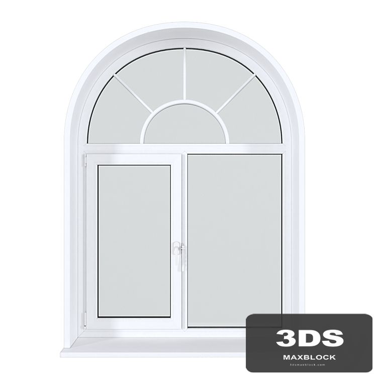 A set of arched plastic windows 18