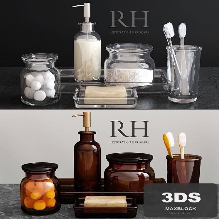 RH / PHARMACY ACCESSORIES AMBER GLASS