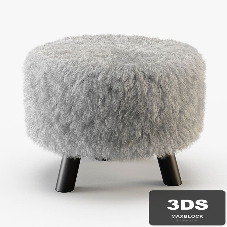 Keomi Flokati Ottoman