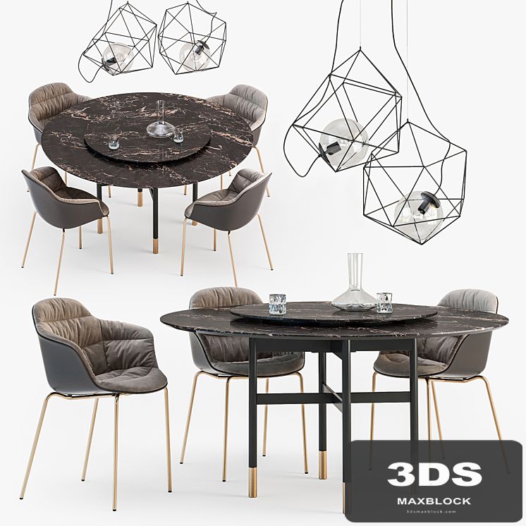Bontempi Glamor table Mood chair set