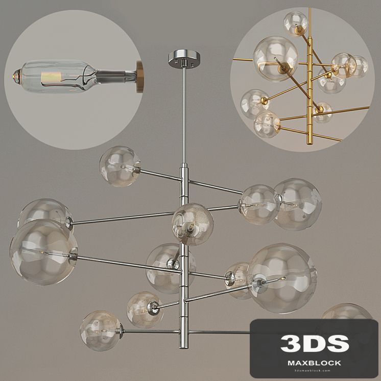EICHHOLTZ Chandelier Argento L 112076 111975