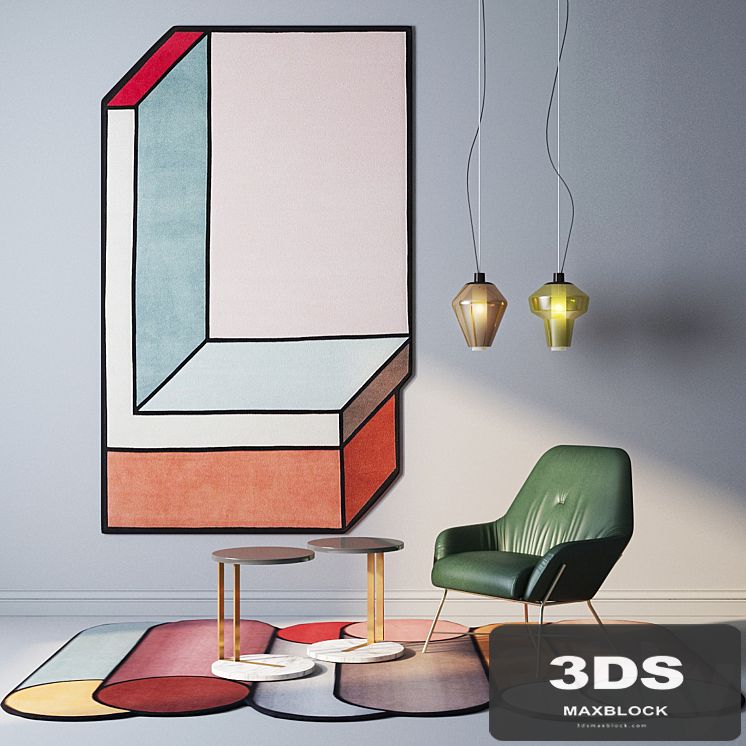 cc-tapis rugs, Foscarini Diesel lamps, ASIA Leather armchair