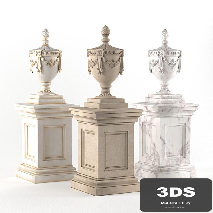 Classic vase for decorating the facade