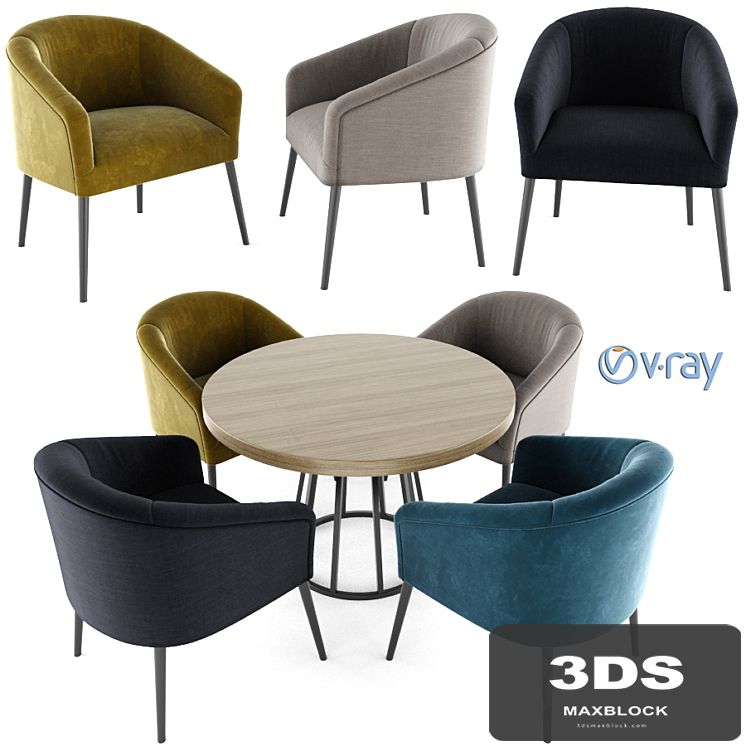 Pomeroy Barrel Chair With Round Table
