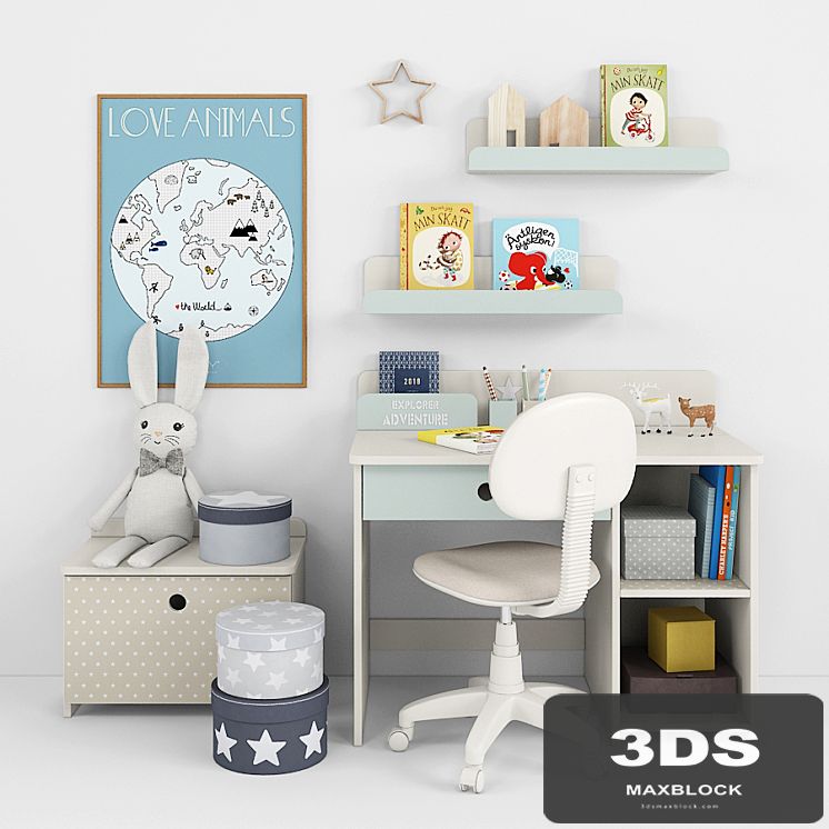Writing-table and decor for a nursery 12