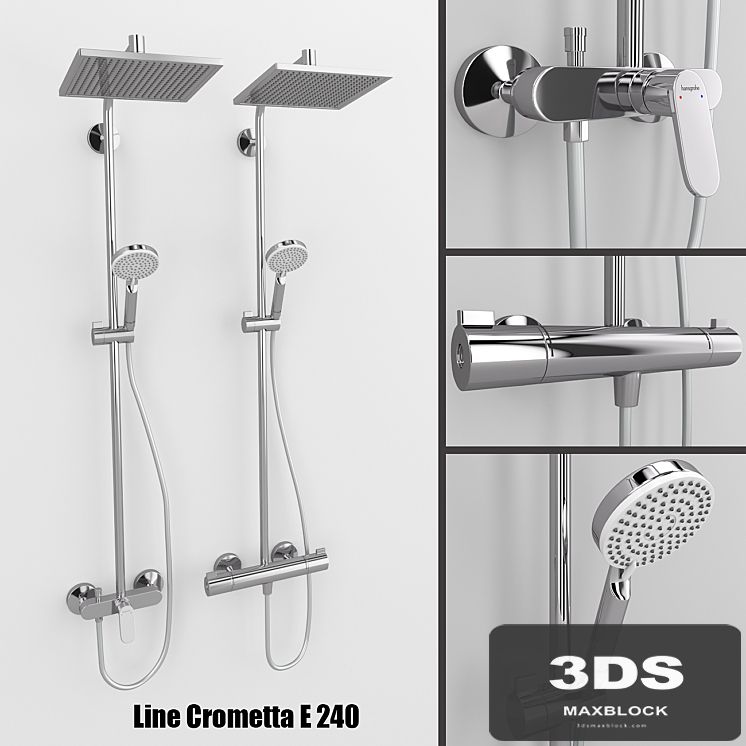 Shower systems Hansgrohe Crometta E 240