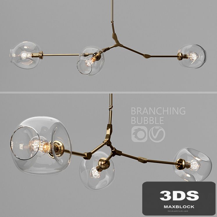 Branching bubble 3 lamps