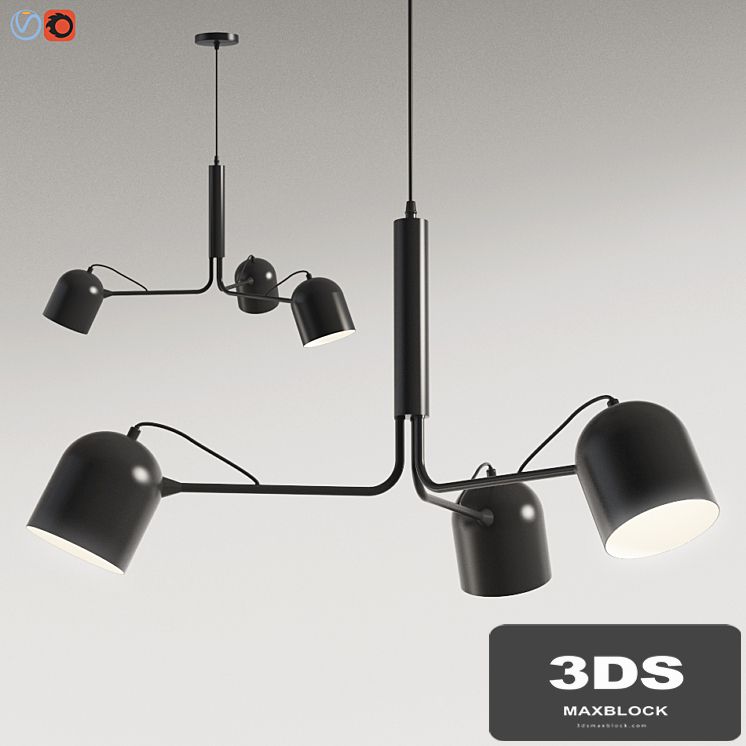 Liang Pendant lamp metal black