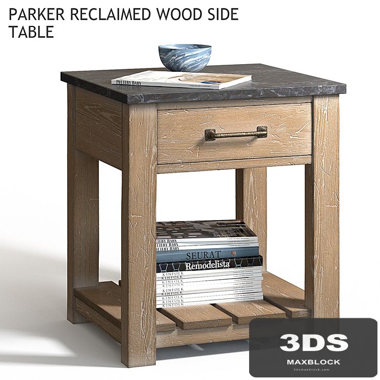 Pottery barn PARKER RECLAIMED WOOD SIDE TABLE