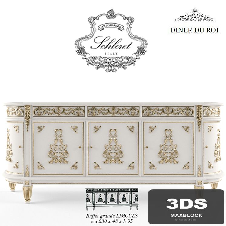 ARTEARREDO Diner du Roi buffet Limoges