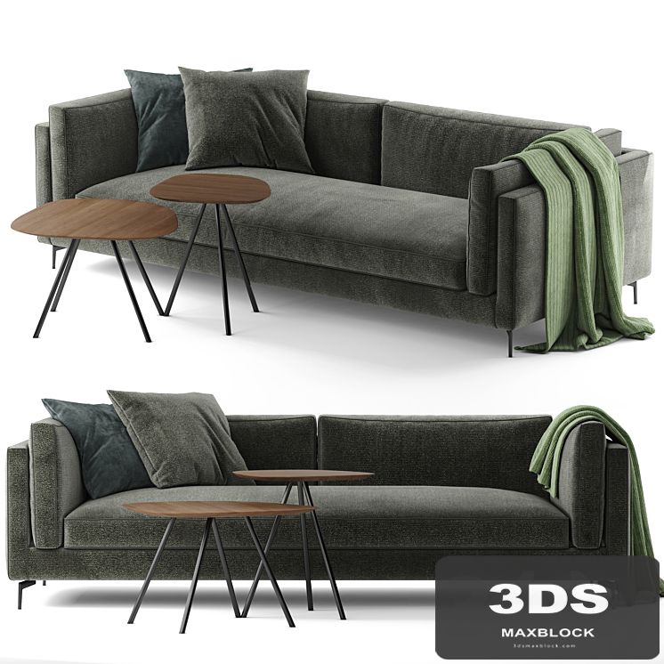 Calligaris Danny sofa and Calligaris Tweet coffee tables