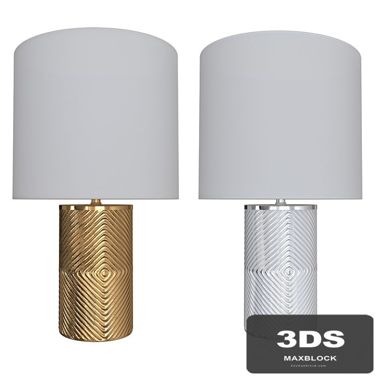 West Elm Etched Glass Table Lamp