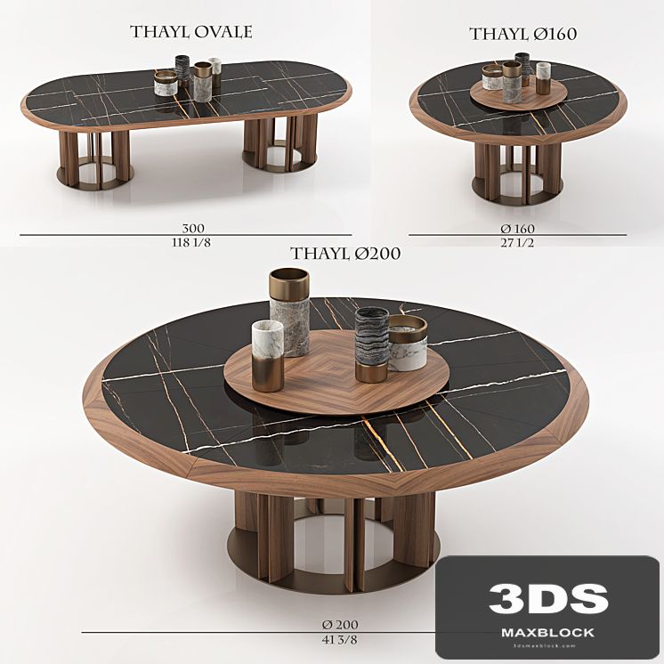 porada table THAYL 3 items