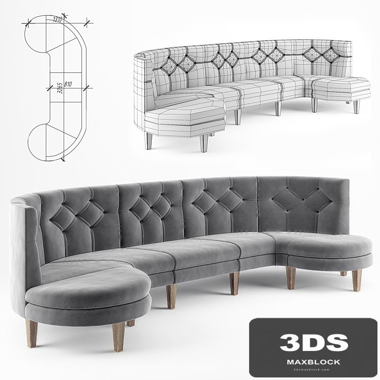 Sofa "Manon" modular v.0 / Sofa MANON 3-seat v.0