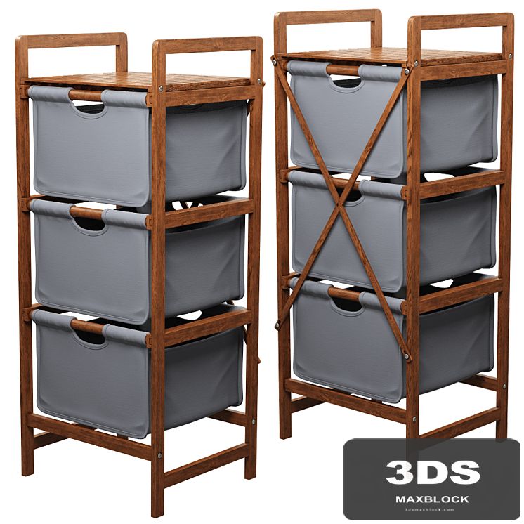 Giantex 3 drawer Bamboo Storage Shelf Dresser