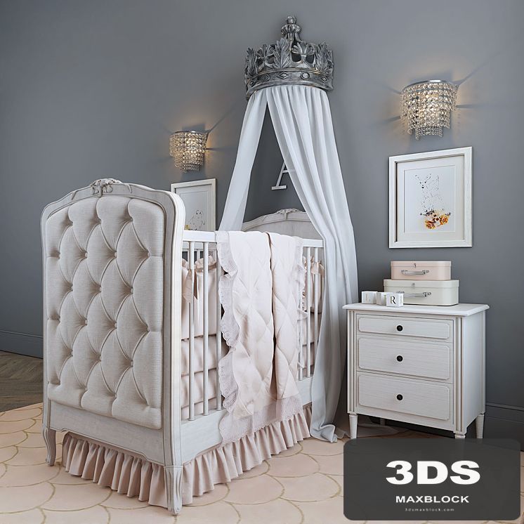 RH / BED COLETTE TUFTED CRIB
