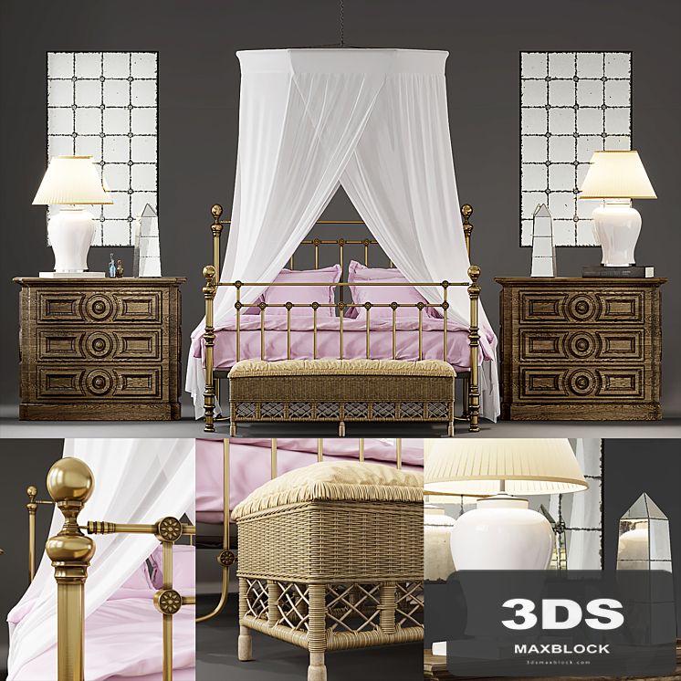Eichholtz bedset in provence style