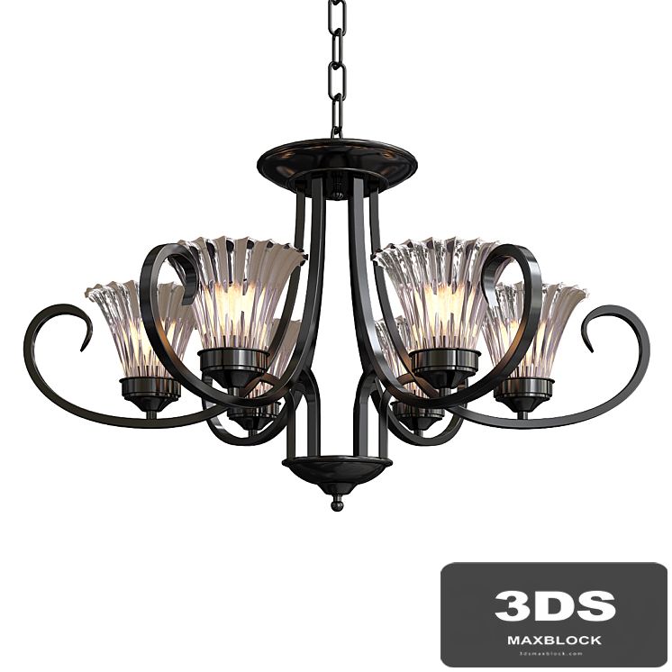 Modern Glass Iron Chanderlier