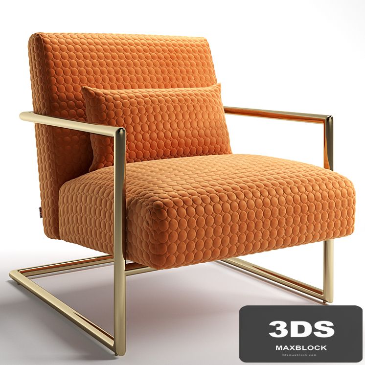 Kare Sessel Living Vegas Orange