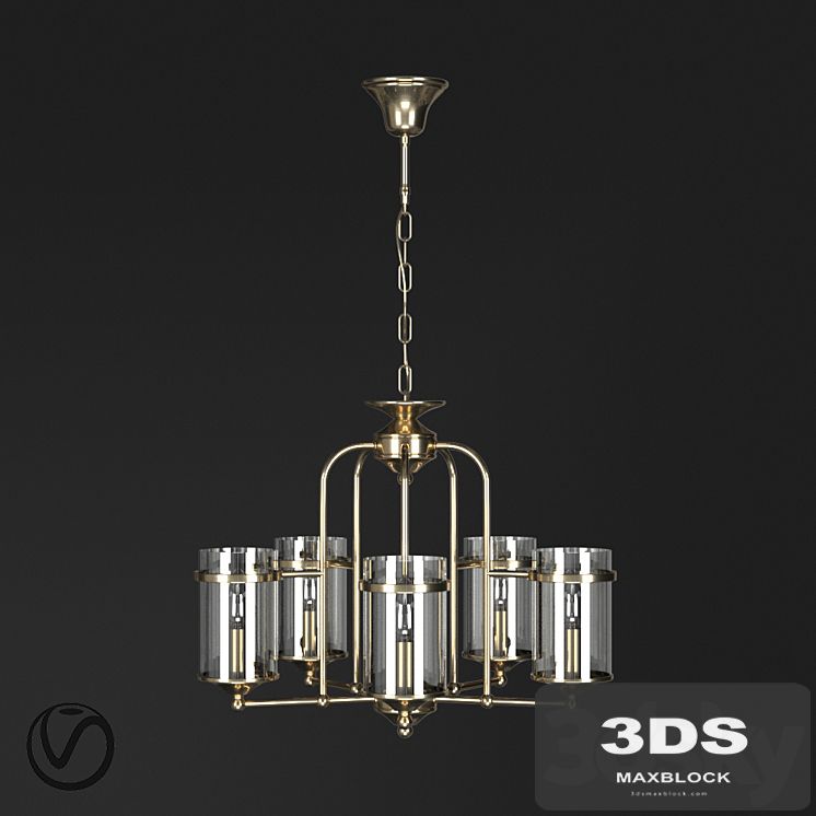 Chandelier with 5 lamps by Terandpet