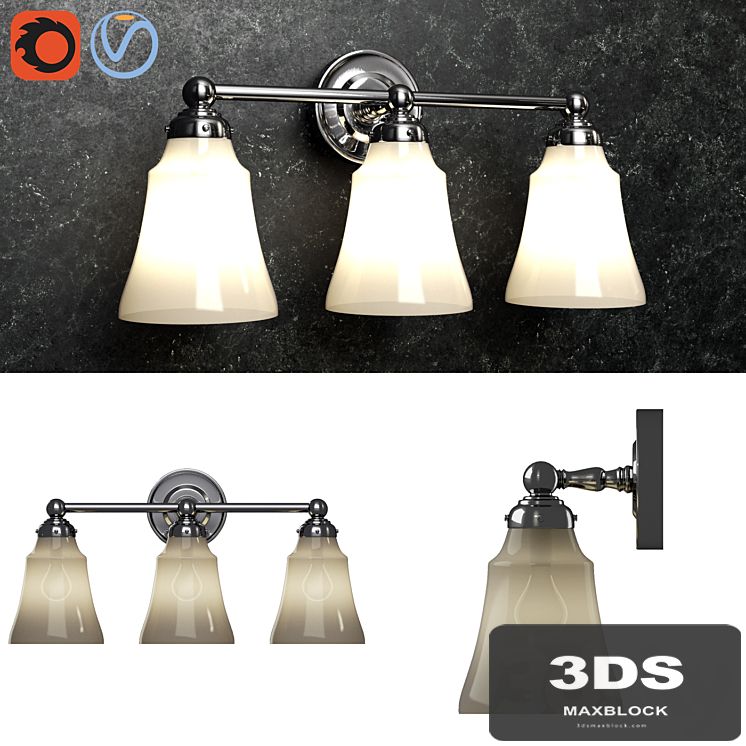 Pottery barn Sussex Triple Sconce