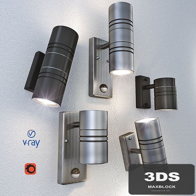 Lamps of the ARNE-LED model from the company LUCIDE, Belgium. 4 versions, 2 coating options.