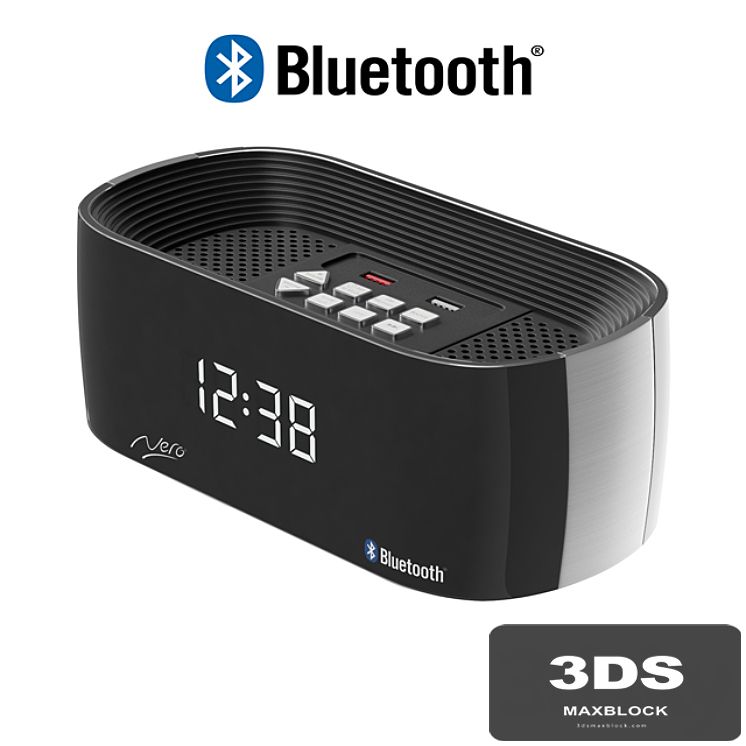 Clock Radio Titanium Bluetooth Alarm
