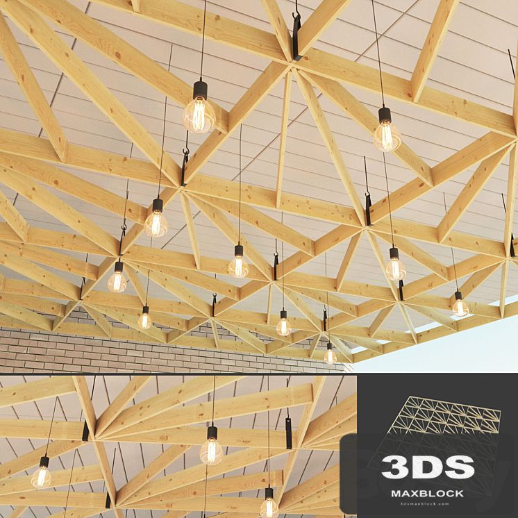 Wooden suspended ceiling 4