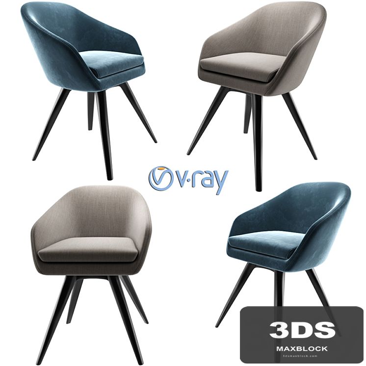 Aleria Upholstered Steel Swivel Chair