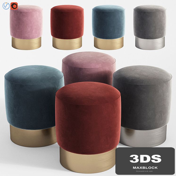 Stool Pall Mall Eichholtz