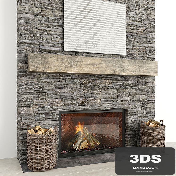 Stone fireplace 22