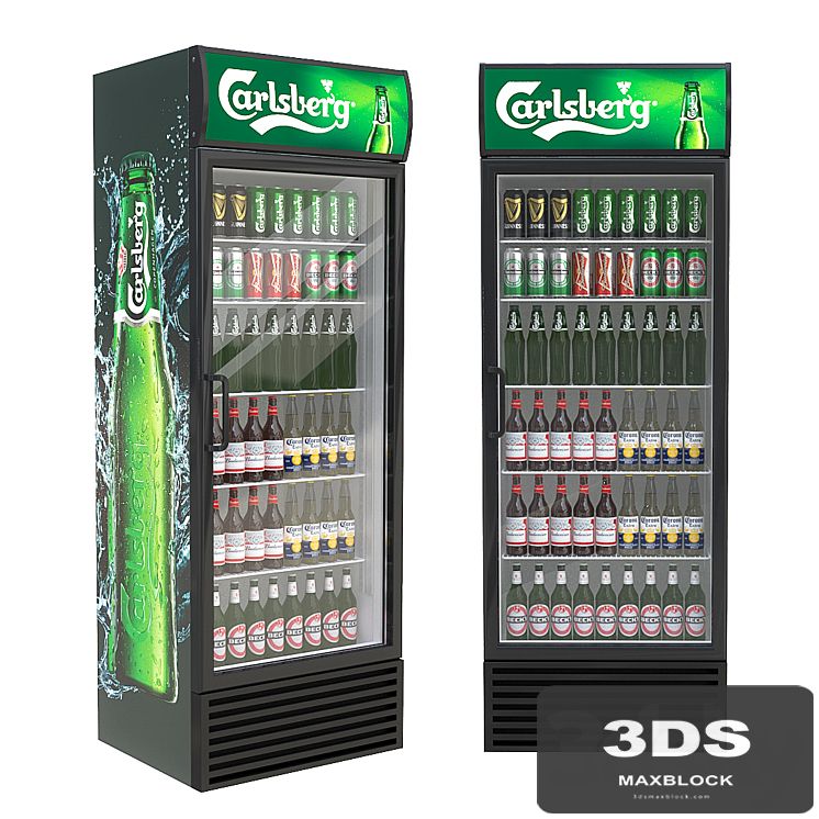 Refrigerated cabinet with drinks