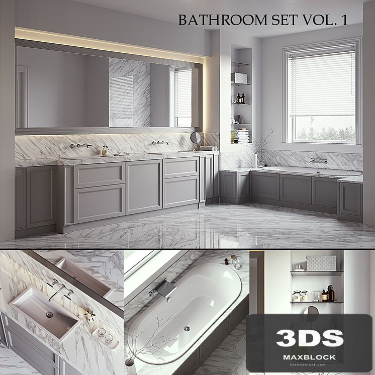 L'ORIGINE Aeterna Bathroom set (vray GGX, corona PBR)