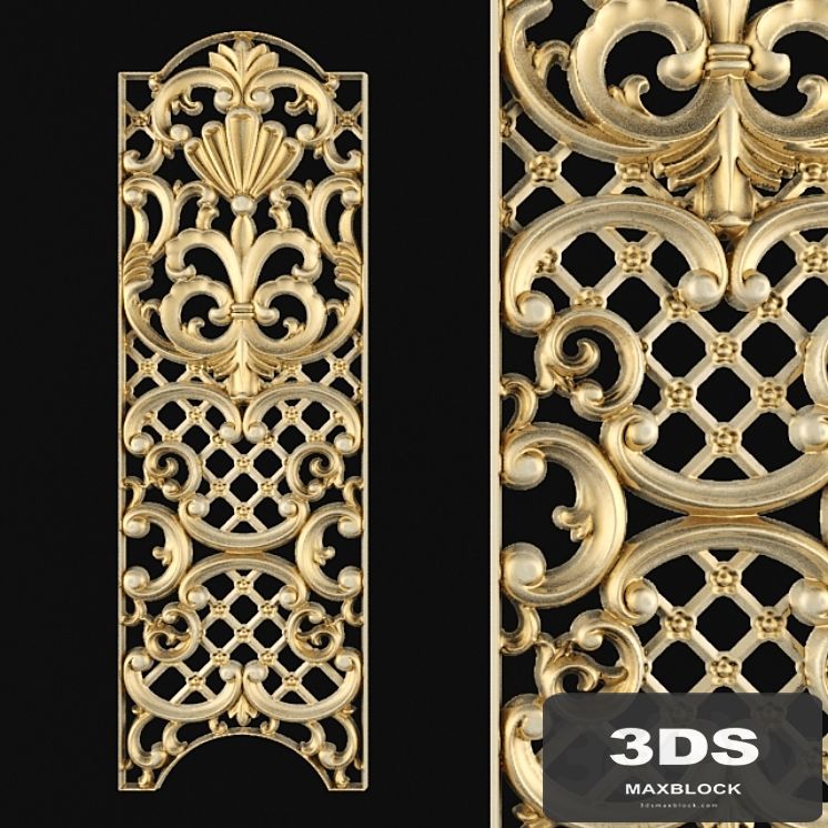 Stucco carving.