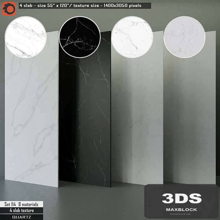 Quartz Slab Set 114