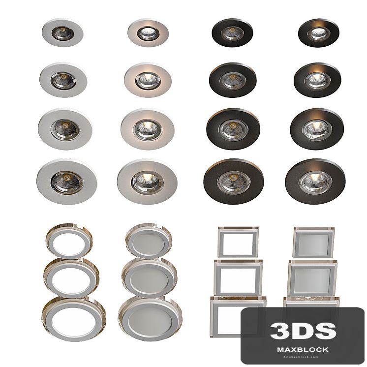 Recessed luminaires delta light 4 kinds