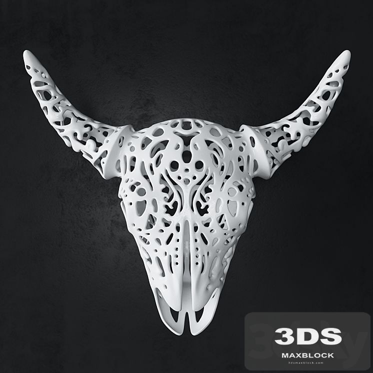 Buffalo_3D_Skull_Tallado