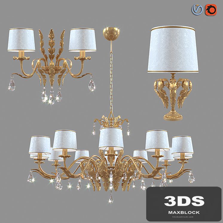 Chandelier, lamp and sconce Masiero Acantia