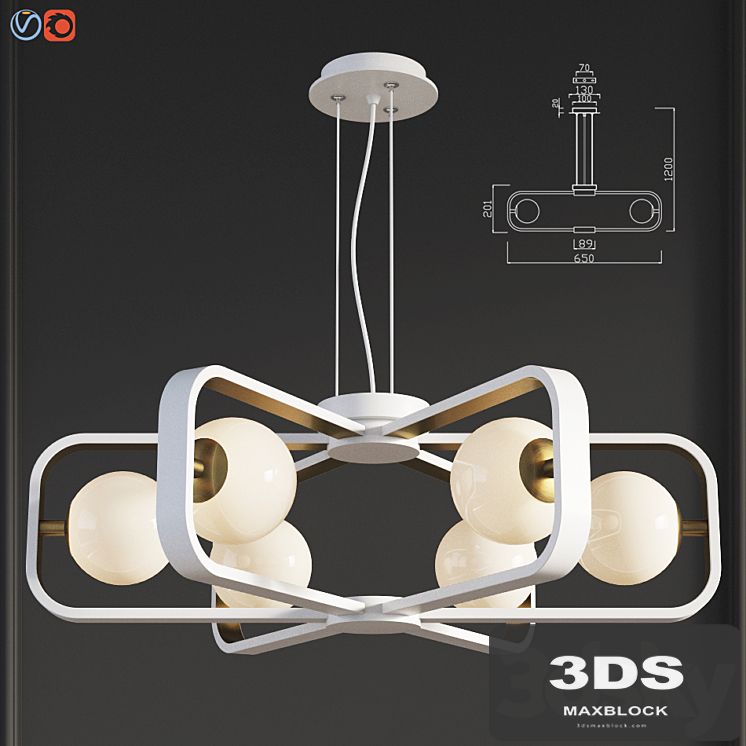 Chandelier Suspension Light Avola Gold Maytoni Modern