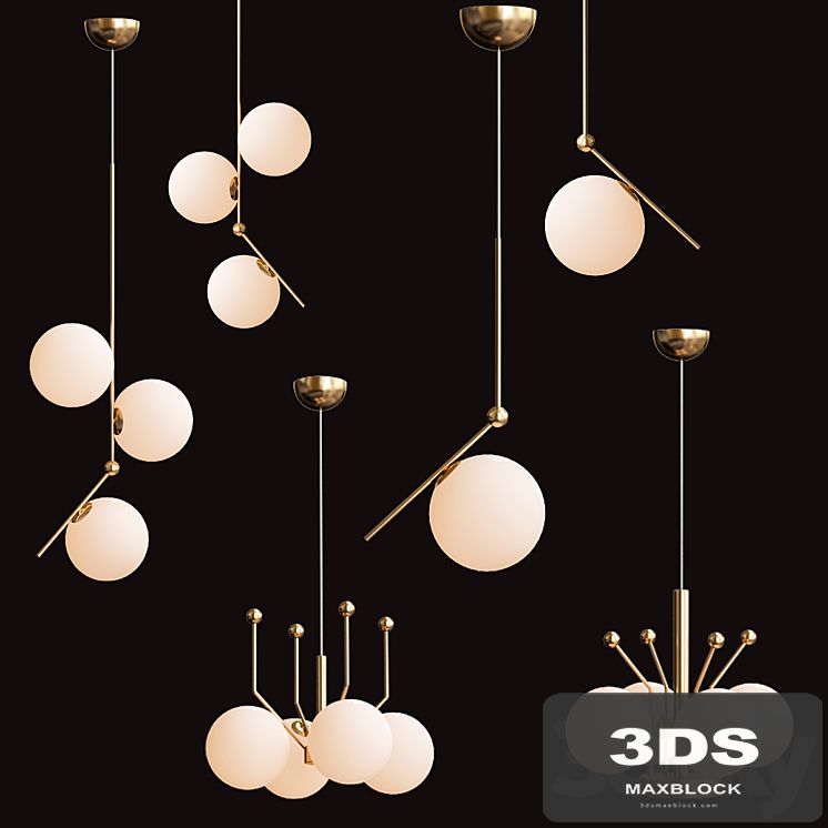 Flos IC Lights set gold lamp