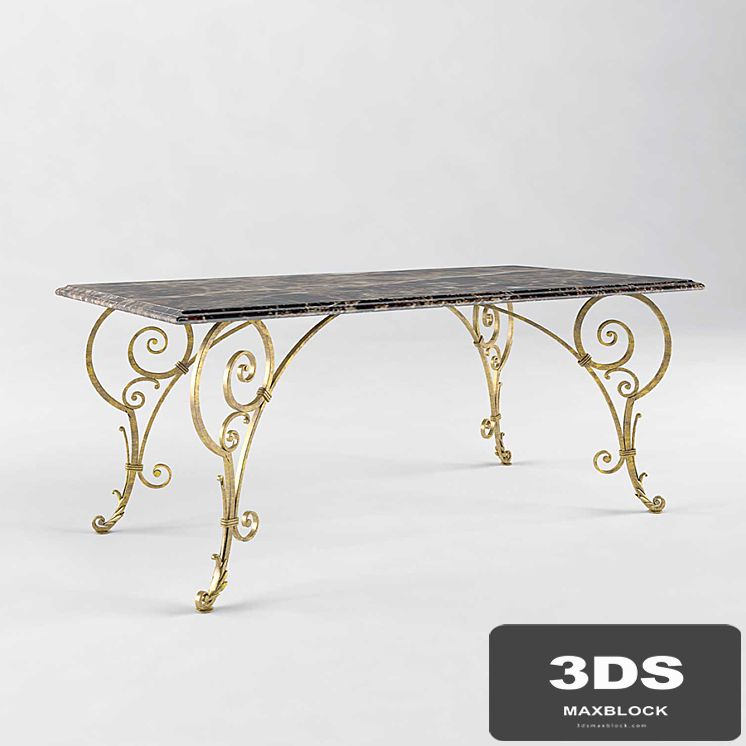 Dining table forged
