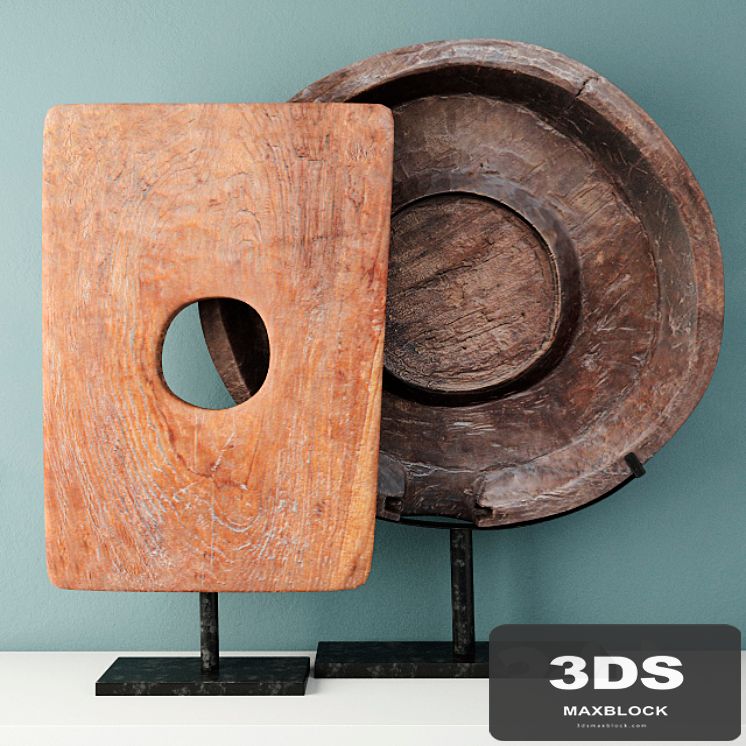 Teakwood Sculptures on Stand
