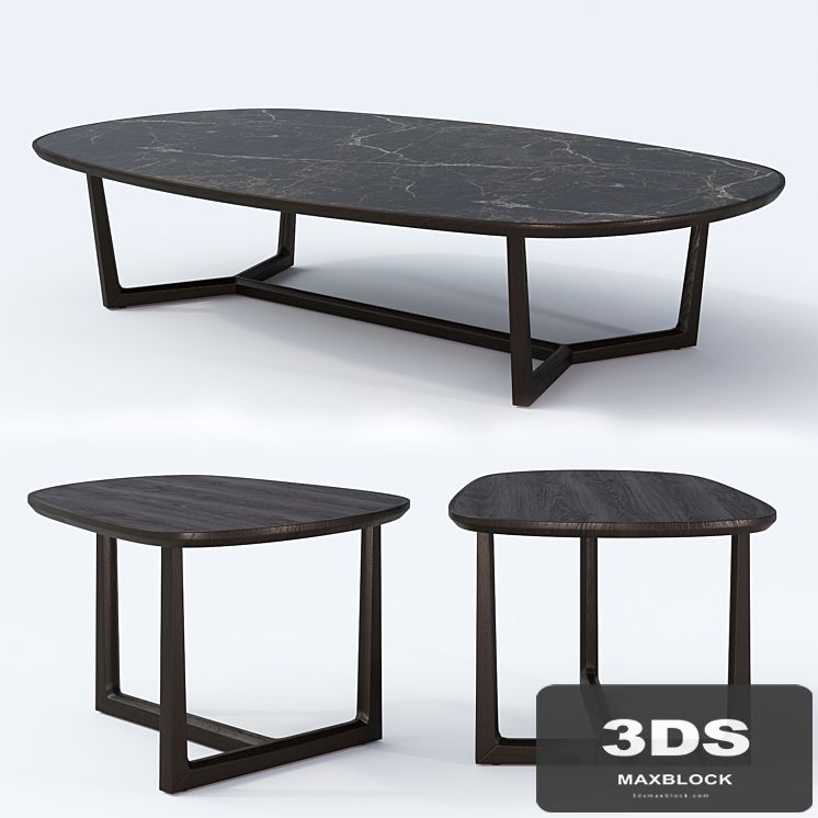 Poliform set coffee tables TRIDENTE