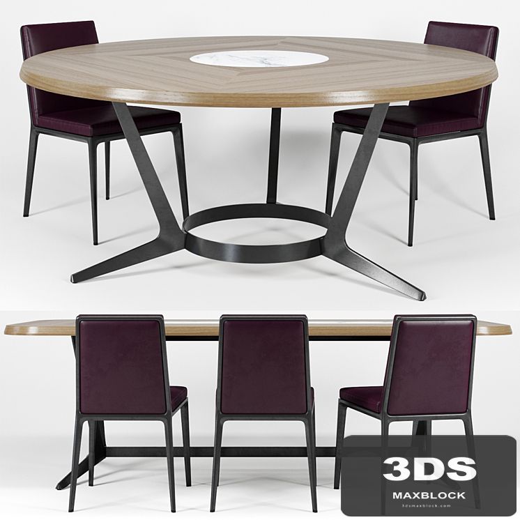 B & B Maxalto Caratos chair Astrum table
