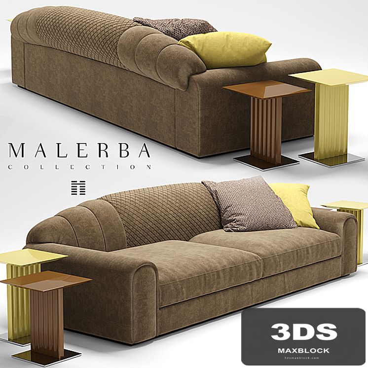 Sofa, tables and picture malerba