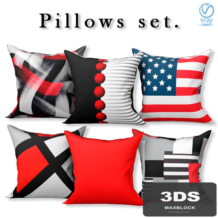 Set of decorative sofa cushions (Set 070).