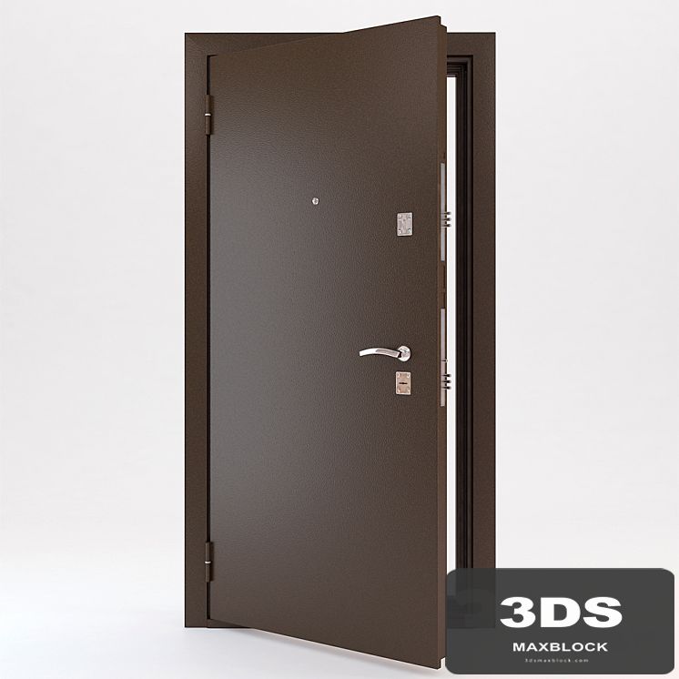 Front door metal wood