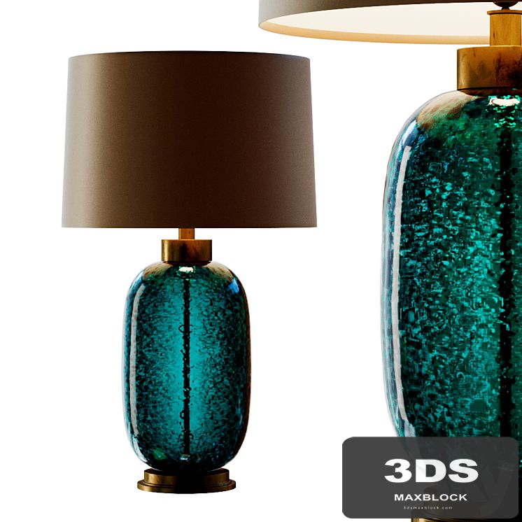 Mid Century Studio Art Glass Buffet Lamp.2